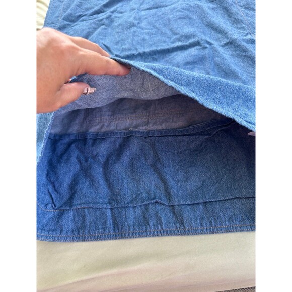 Arizona Jeans Co. 100% Cotton Chambray Denim Like Standard Sham Pillowcases Pair - Picture 6 of 8